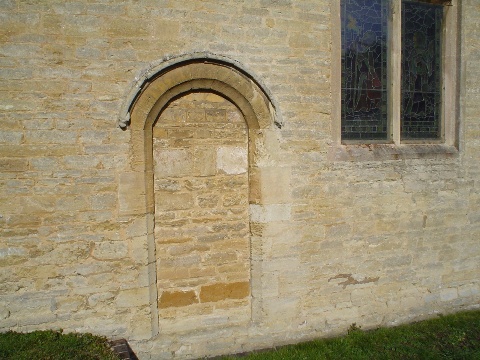 blocked doorway - church at Great Linford