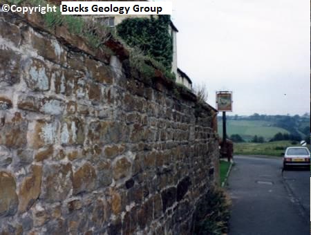 Brill, Buckinghamshire - village walls contain abundant examples of the Whitchurch Sand ferruginous sands and irostones